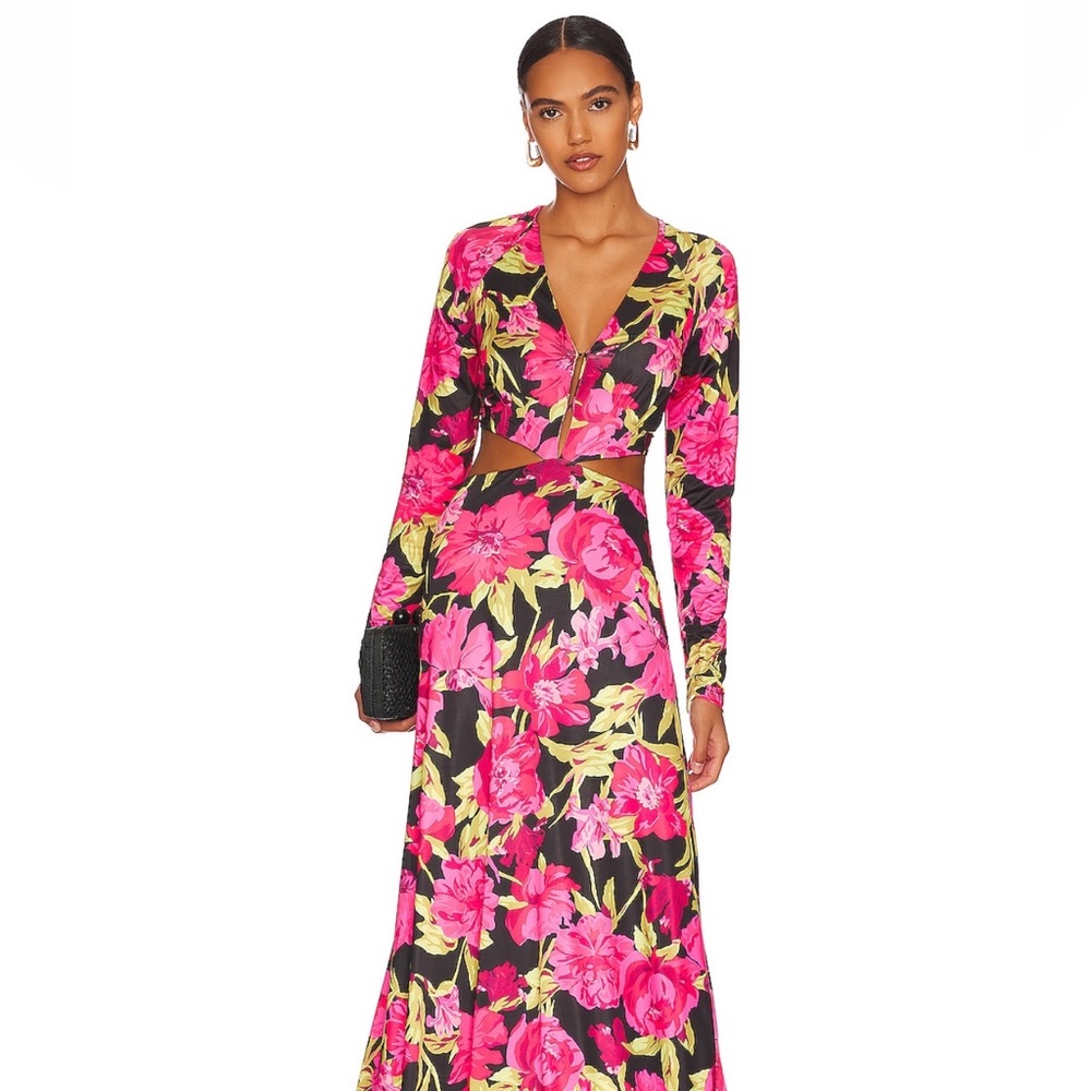 AFRM Assi Dress in Fuchsia Garden Large